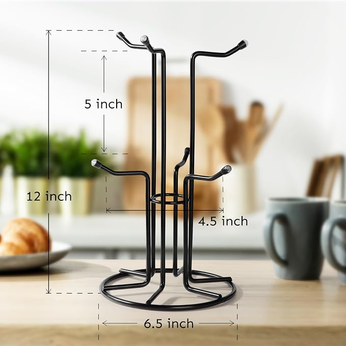 HULISEN Mug Tree for Large Cups, Counter Coffee Mug Holder - Image 5