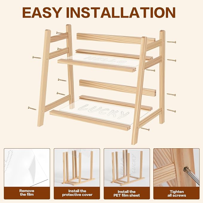 Matcha Station Organizer- Wood Coffee Bar Accessories and Organizer, Countertop - Image 3