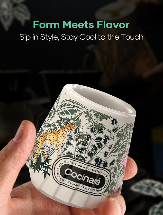 Cocinare KissCup Ceramic Espresso Cup – 2.2oz Demitasse Cup - Image 6