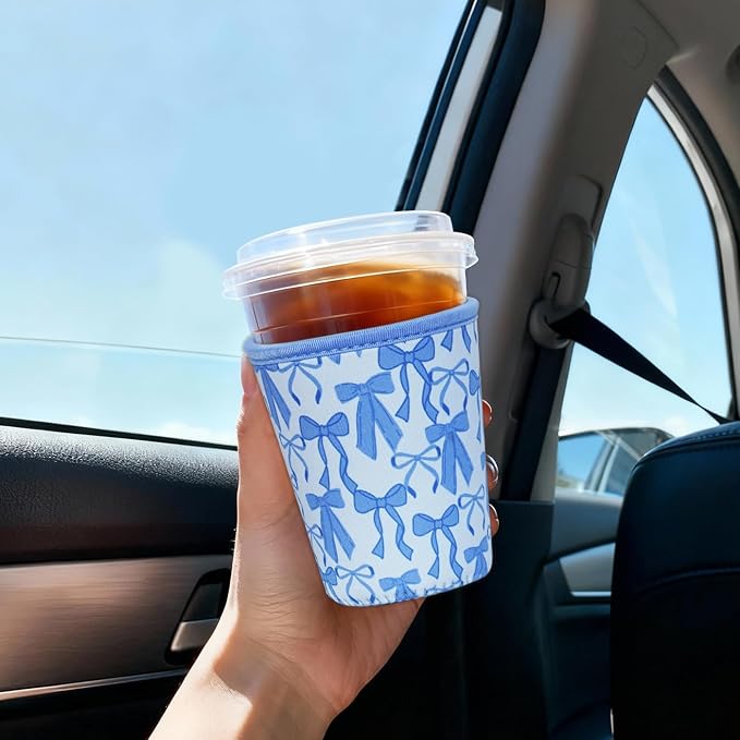 Reusable Insulated Sleeve for Iced Coffee Cup, Coffee Neoprene Sleeve for Cold - Image 3