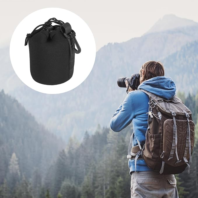 PATIKIL Camera Lens Bag, 3.3" IDx5.5 H Drawstring Lens Pouch - Image 7