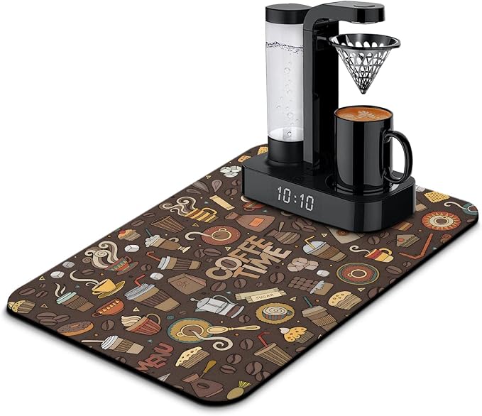 Fun Coffee Mat 23inx15in, Coffee Bar by Kuyig+Home
