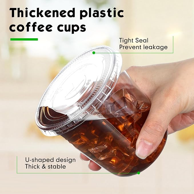 Ziliny 50 Set Clear Plastic Cups - Image 4