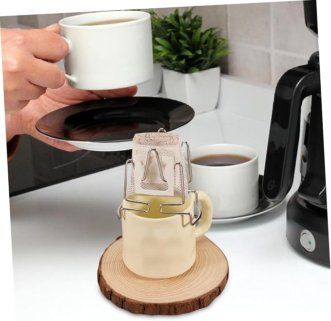 SHINEOFI Stainless Dripper Stand Reusable Coffee Filter Bag Holder Frame Stable - Image 5
