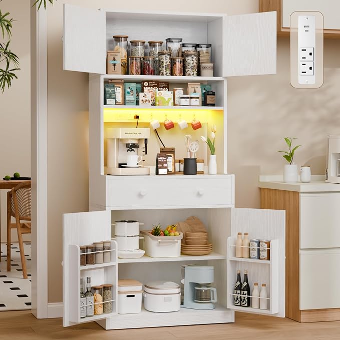 Korfile 71" Tall Kitchen Pantry Storage Cabinet by Korfile