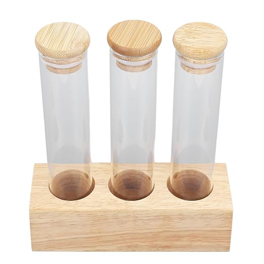 Coffee Bean Jars Canisters Solid Wood Base Airtight Storage Containers Single - Image 3