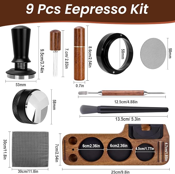 9 Pack Espresso Tamper Station&Coffee Distributor Tamper&Espresso WDT - Image 3