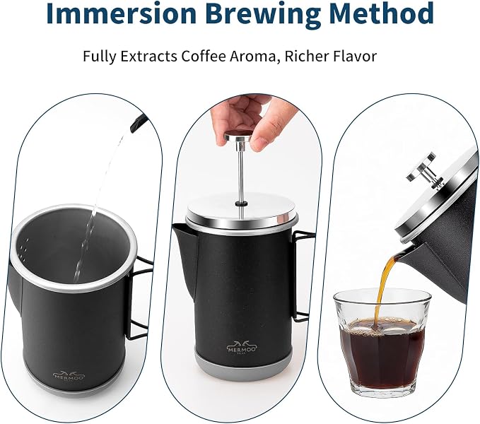 MERMOO YILAN Stainless Steel French Press - Image 7