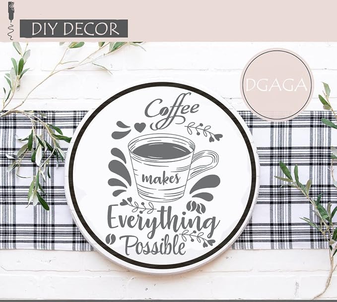DGAGA Silk Screen Stencils, Coffee Everything Possible Self Adhesive Silk - Image 3
