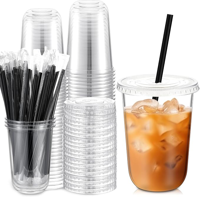 Ziliny 50 Set Clear Plastic Cups by Ziliny