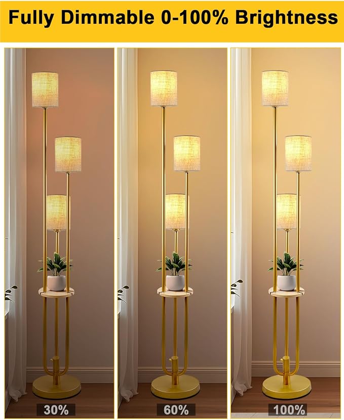 Lightdot Floor Lamp with Table for Living Room Bedroom Dimmable Floor Lamps - Image 4