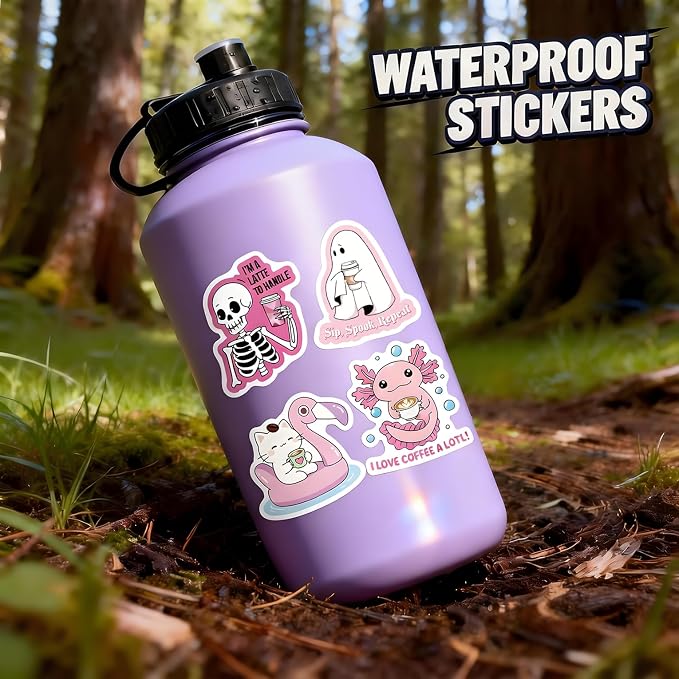 100PCS Coffee Stickers – Cute Coffee Vinyl Stickers - Image 6