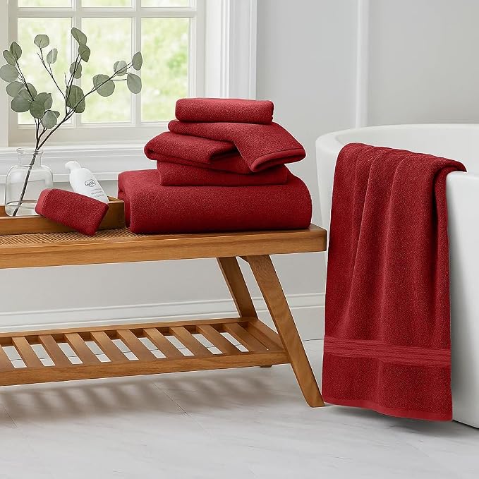 RIVERSIDE Pack of 8 Towels Set, 2 Large Bath, 2 Hand, 4 Face Washcloths - Image 6