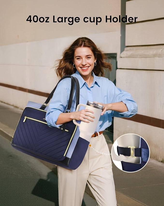 LOVEVOOK 17 Inch Tote Bag for Women, Work Bags Laptop Bag - Image 3