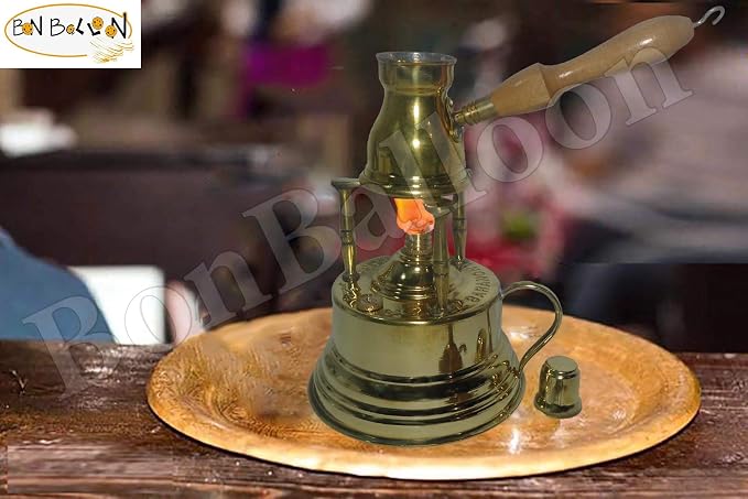 Al Bramony Brass Greek Turkish Coffee Maker Burner Table Top Tabletop - Image 9