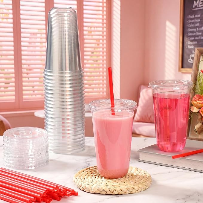 Ziliny 50 Sets Clear Plastic Cups - Image 5