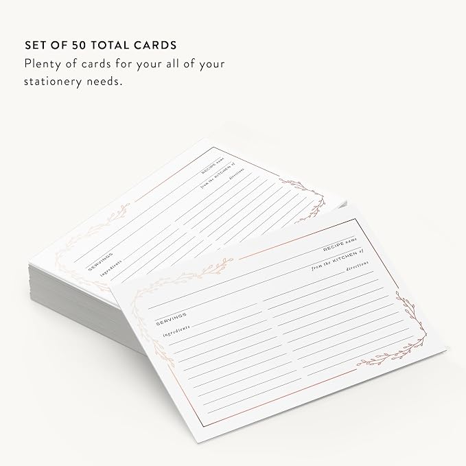 Dashleigh Rose Gold Foil Recipe Cards - Image 6