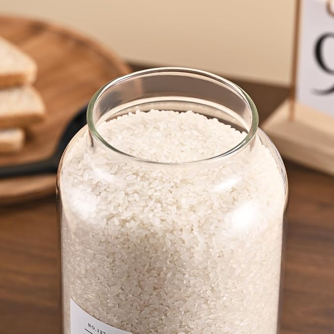 2 Pack Large Glass Storage Jars - Image 9