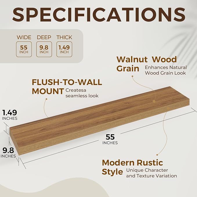 Dreamland 55 Inches Floating Shelves - Image 5