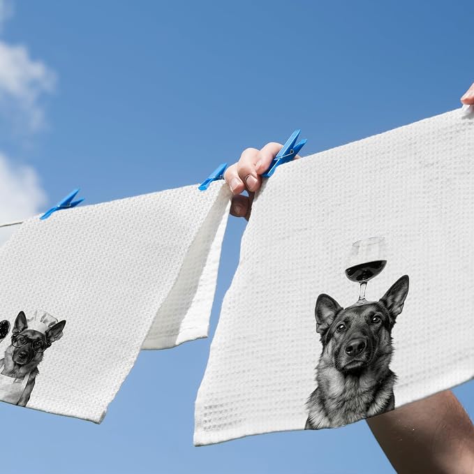 Funny German Shepherd Hand Towels, German Shepherd Gifts - Image 5