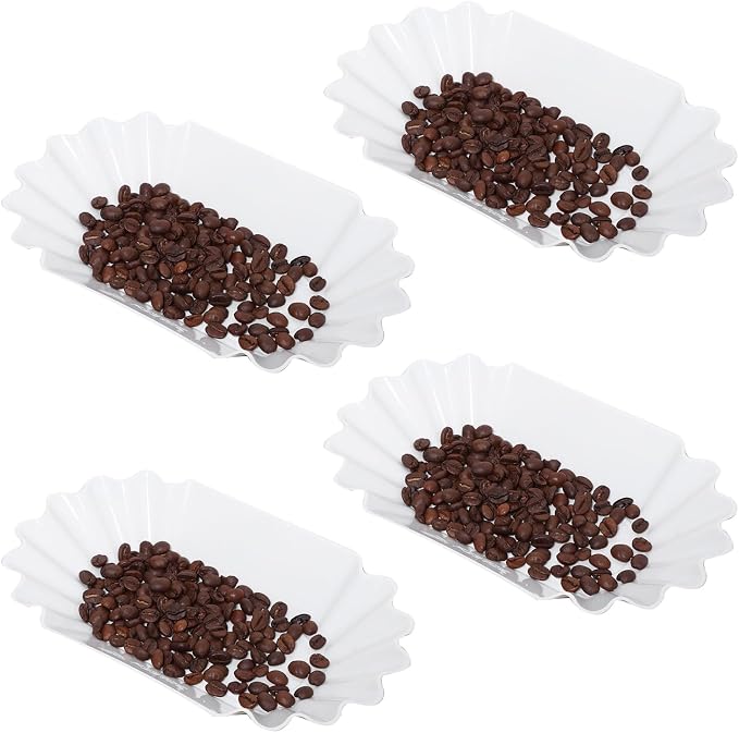 4Pcs Coffee Beans Oval Tray, Coffees Beans Cupping Sample Tray Sample Display by Hapivida