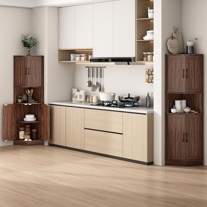 HOKYHOKY Tall Corner Cabinet, 64.7" Corner Storage Cabinet - Image 9