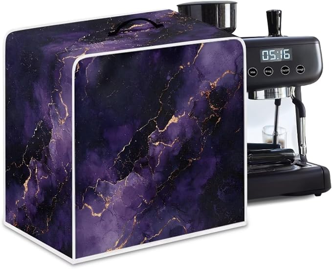 Purple Marble Coffee Machine Cover Dust Coffee Maker Cover Kitchen Appliance by Unknown