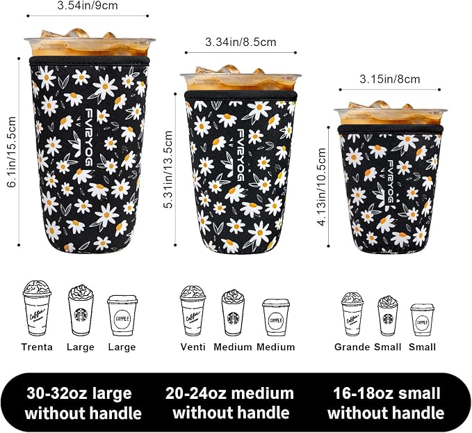 Reusable Insulated Neoprene Iced Coffee Sleeves - Image 7