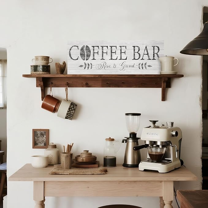 Rise & Grind Coffee Sign Decor Inspirational Canvas Prints Art - Image 4