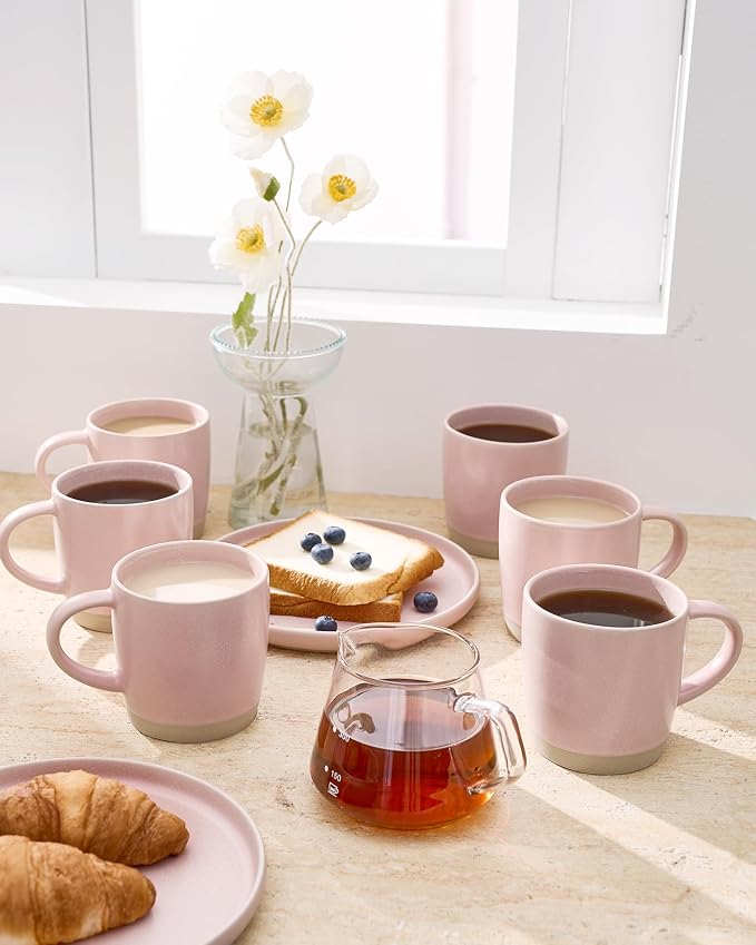 famiware Coffee Mugs Set of 6, Milkyway 13 oz Mug Set, Ceramic Cup Set - Image 6