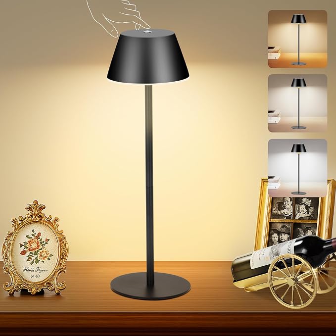 Cordless Table Lamps, LED Rechargeable Battery Operated Lamp by CUIBIRD