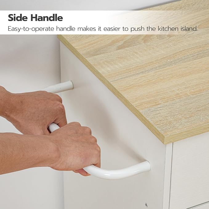 HOOBRO Kitchen Island, Storage Cabinet - Image 8