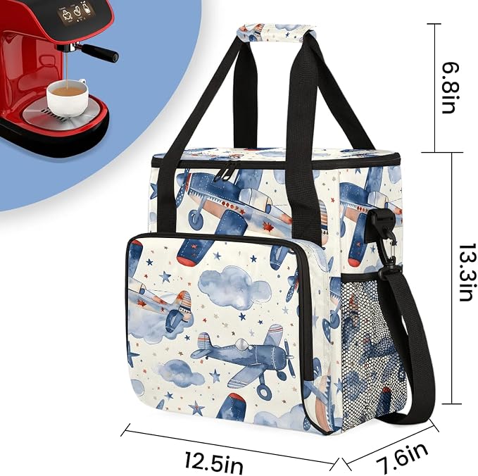 Airplane Aircraft Coffee Maker Carring Bag, Large Insulated Storage Organizer - Image 2