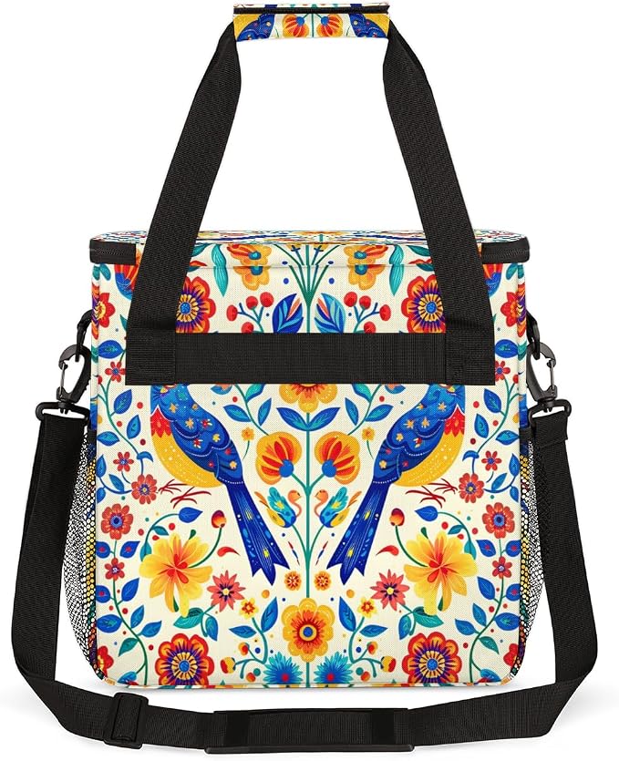 Otomi Birds Coffee Maker Travel Bag, Portable Storage Tote Bag - Image 5