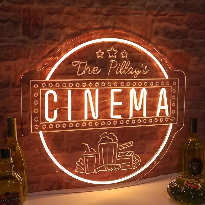 Custom Cinema Neon Sign Personalized Home Theater Name Neon Light Customized - Image 4