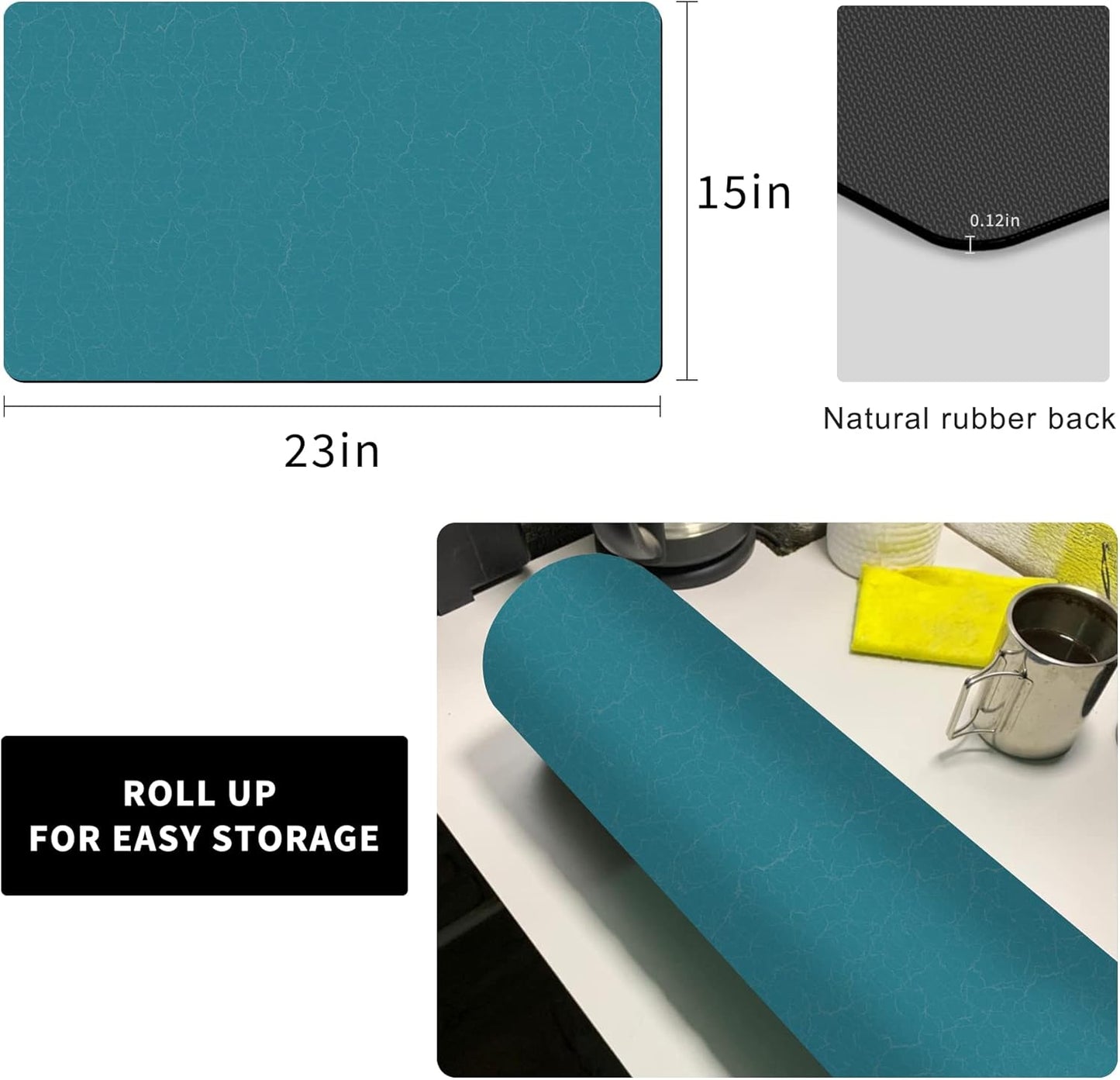 GOLENER Coffee Maker Mat For Countertops,Coffee Bar Decor,Coffee Machine Pads,Absorbent, Washable,Reversible Microfiber Dish Drying Mat For Kitchen accessories,Under Small Appliance Mats
