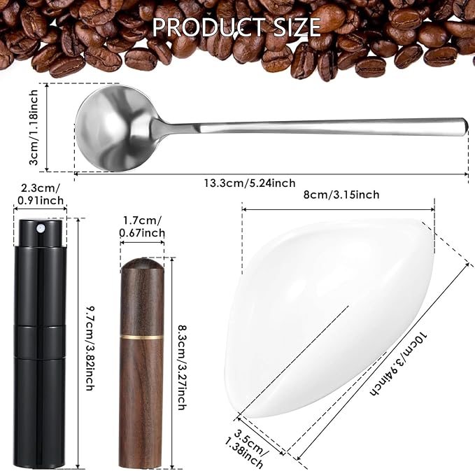 Practical Coffee Dispensers Spray Bottle Container Weighing Tray Metal Spoon - Image 6