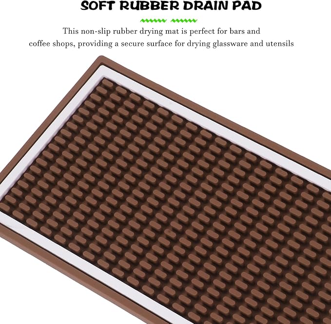Elegant Bar Counter Mats Soft Drain Pad Coffee Bar Spill Mat Restaurant for - Image 9