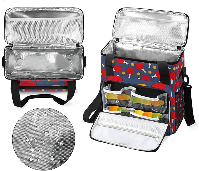 Table Tennis Pattern Coffee Maker Travel Bag, Table Tennis Pattern Large - Image 3
