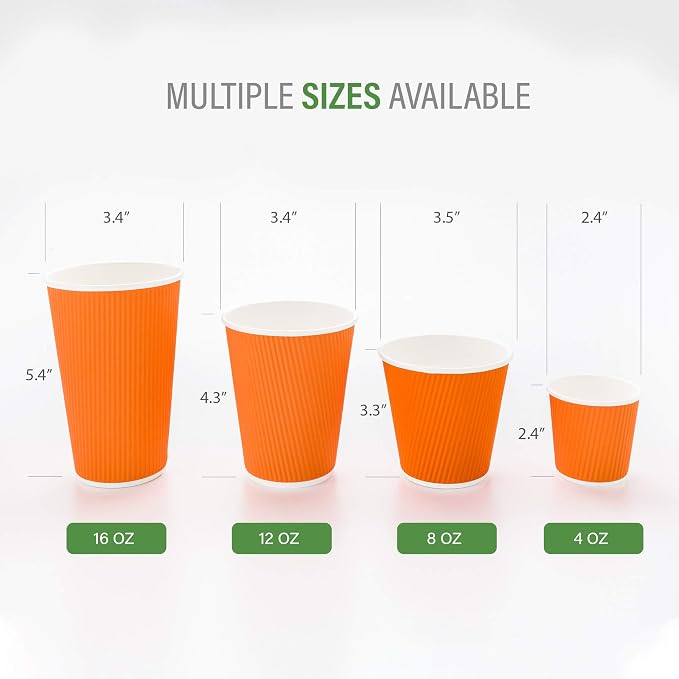 Restaurantware-12 Ounce Disposable Coffee Cups, 25 Double Wall Hot Cups - Image 3