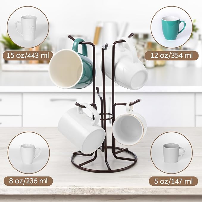 HULISEN Mug Holder for Large Cups, Mug Tree for Counter - Image 7