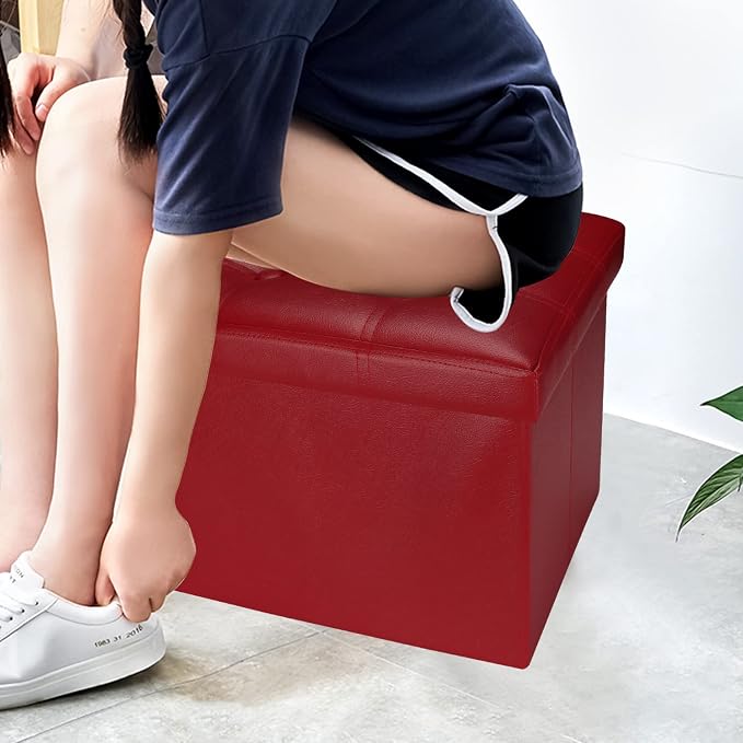 Bsketa Storage Ottoman, Folding Foot Stool - Image 5