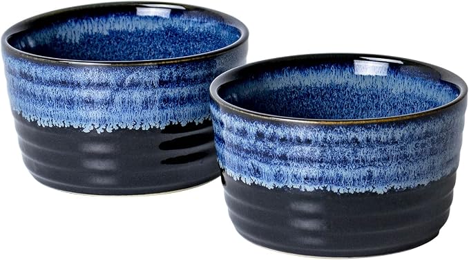 UNICASA Ramekin Set of 2, UNICASA 8 oz Creme Brulee Ramekins, Oven Safe Baking by UNICASA