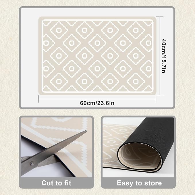 SUEH DESIGN Dish Drying Mat, Absorbent Coffee Mat 23.6 x 15.7 in Quick Dry - Image 7