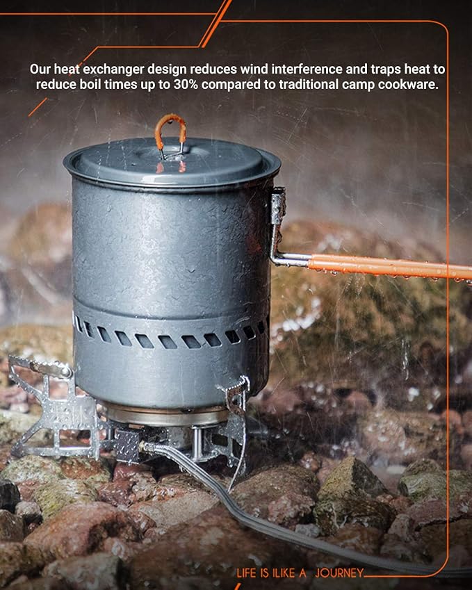 Bulin Camping Pot, 1.5L High Efficiency Backpacking Pot Ultralight Camping - Image 8