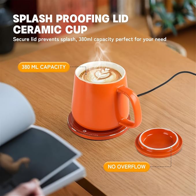 Smart-Warming Ceramic Coffee Cup, 4H Temperature Control - Image 5