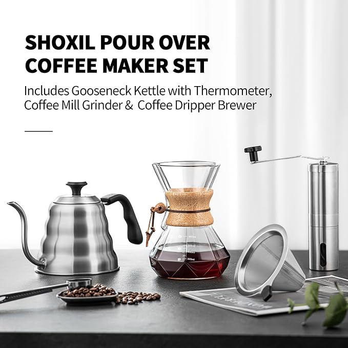 Pour Over Coffee Maker Set – 40oz Gooseneck Kettle - Image 2