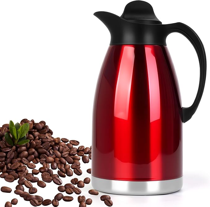 ShineMe 68Oz Coffee Carafes for Keeping Hot, Double Walled Vacuum Stainless by ShineMe