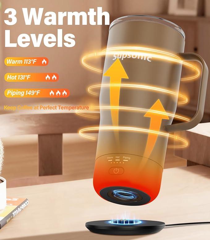 Supsonic - Smart Heated Coffee Mug, 20oz Rechargeable Self Heating Mug - Image 2