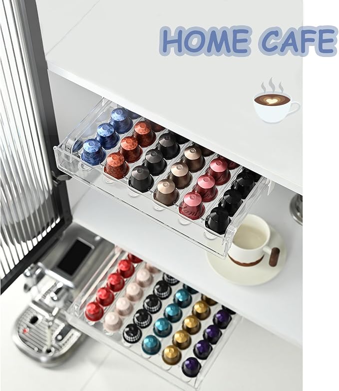 QISHENG - Coffee Pods Capsules Organizer Drawer, Storage Holder - Image 6